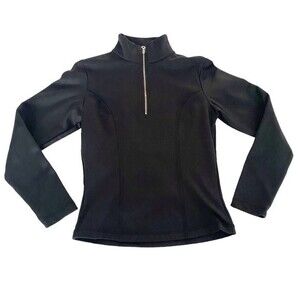 NILS Black Mock Neck Quarter Zip 1/4 Fleece S